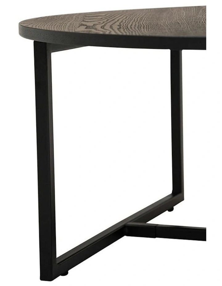 TURNER Round Coffee Table 100cm - Black image 3