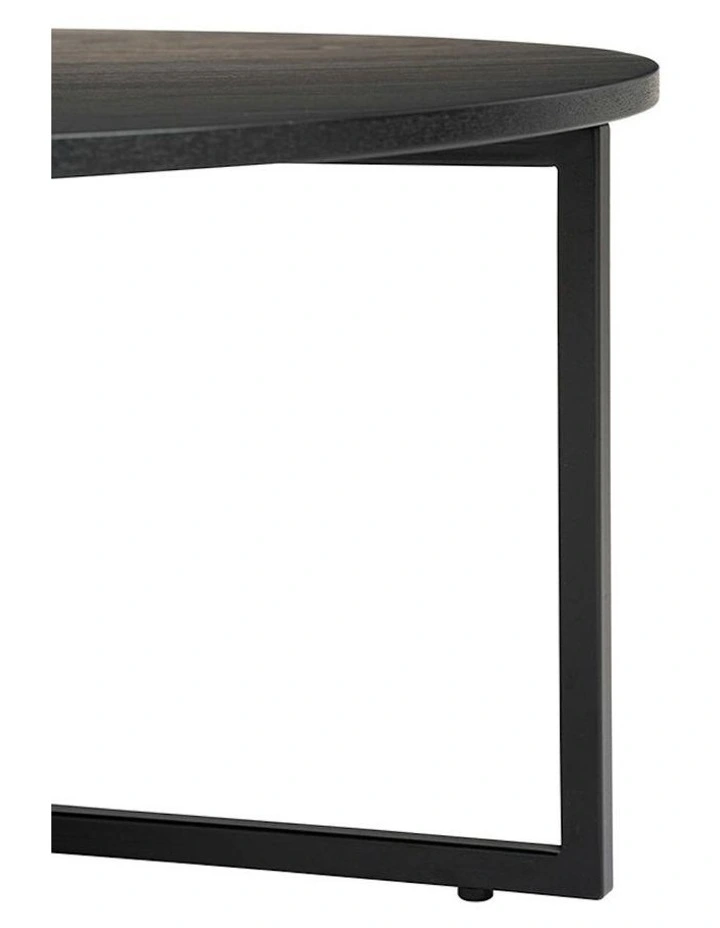 TURNER Round Coffee Table 100cm - Black image 5