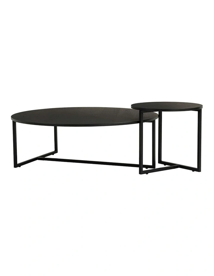 TURNER Round Coffee Table 100cm - Black image 7