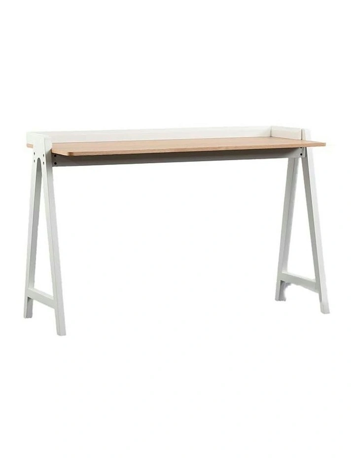 YARA Study Desk 118cm - White & Natural image 1