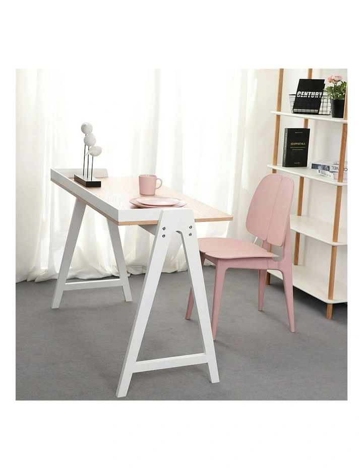 YARA Study Desk 118cm - White & Natural image 4