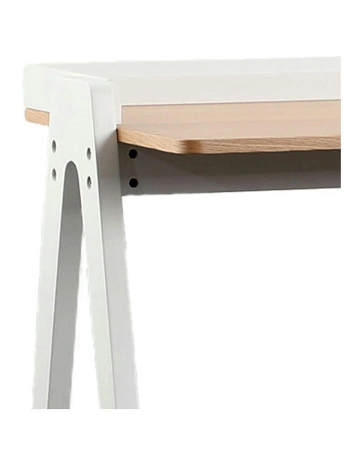 YARA Study Desk 118cm - White & Natural image 5
