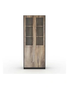 KELLEN 2 Door Display Unit 80cm - Warm Oak