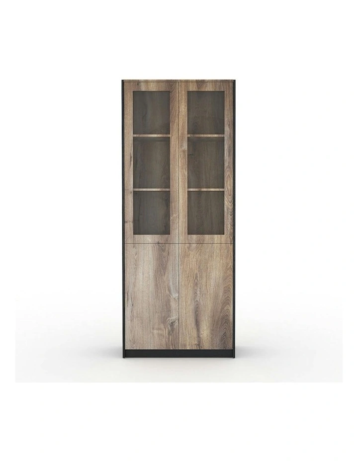 KELLEN 2 Door Display Unit 80cm - Warm Oak image 1
