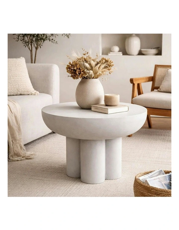 ROCCO Indoor & Outdoor Coffee Table 60.5cm - White Concrete image 2