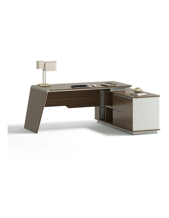 ANDERS Executive Desk Reversible Return 2.0M - Hazelnut & Beige image 2
