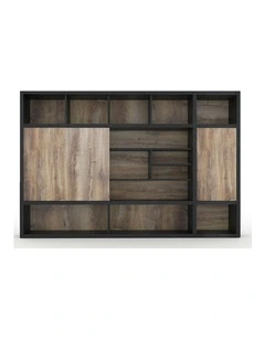 PHOENIX Display Wall Unit 3.0M - Warm Oak & Black