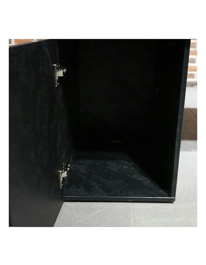 DOLAN 2 Seater Workstation 1.2m - 1.4m - Black Concrete image 4