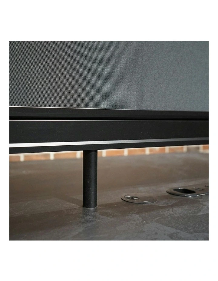 DOLAN 2 Seater Workstation 1.2m - 1.4m - Black Concrete image 7