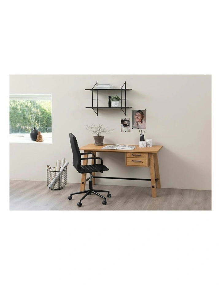 RYDEN Display Unit 76cm - Black & Paulownia Colour image 2