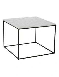 LUCIO Marble Coffee Table 60cm - White