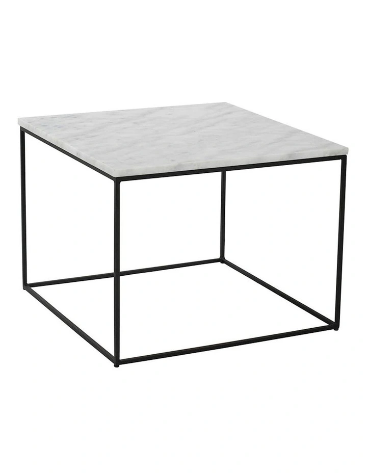 LUCIO Marble Coffee Table 60cm - White image 1