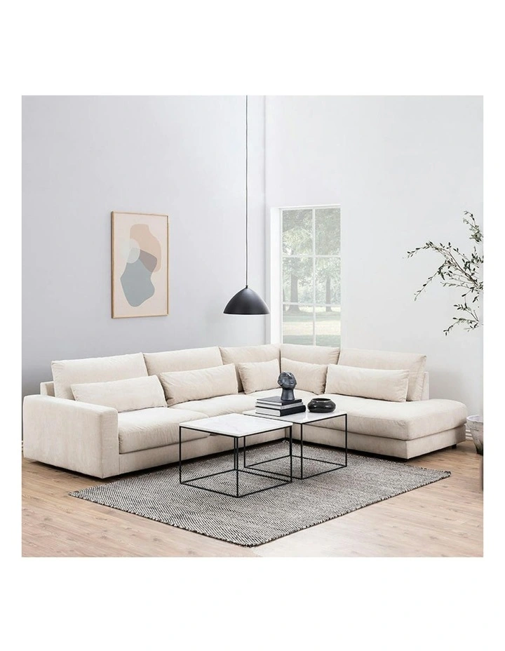 LUCIO Marble Coffee Table 60cm - White image 3