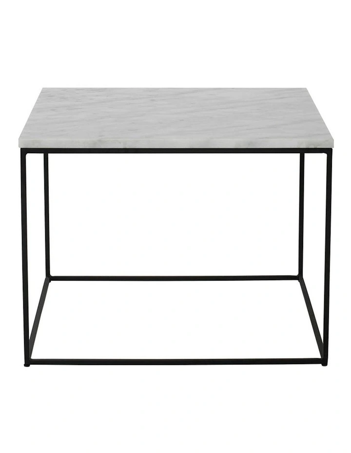 LUCIO Marble Coffee Table 60cm - White image 4