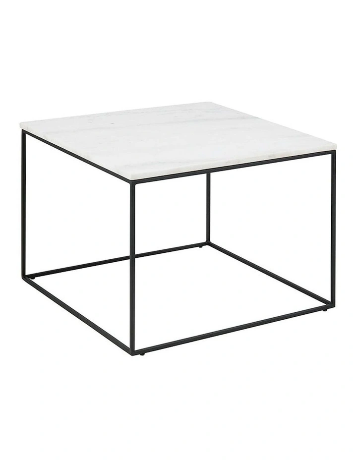 LUCIO Marble Coffee Table 60cm - White image 5
