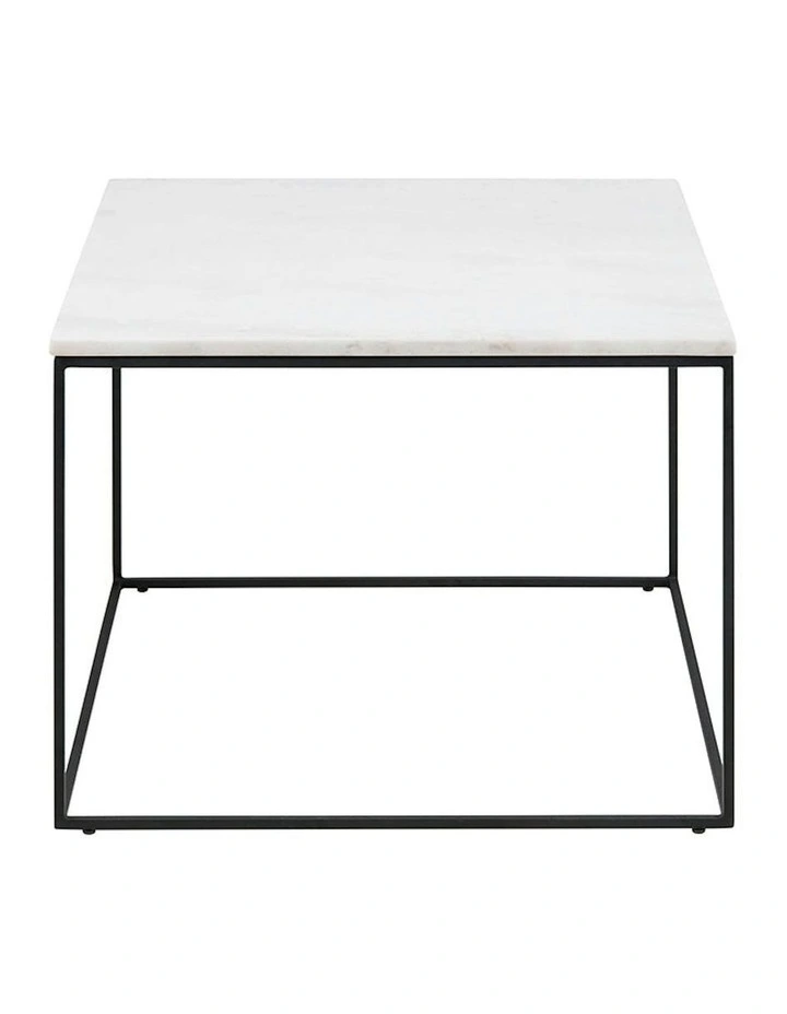 LUCIO Marble Coffee Table 60cm - White image 6