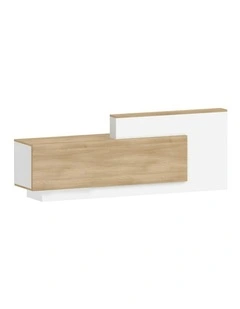 HELMER Reception Desk 1.8M Left Panel - Oak & white
