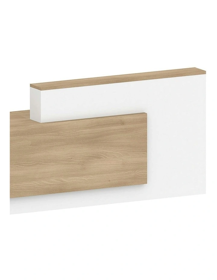 HELMER Reception Desk 1.8M Left Panel - Oak & white image 4