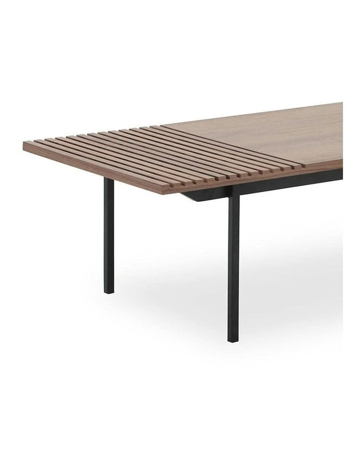 TOZZI Square Coffee Tables 85cm - Walnut & Black image 4