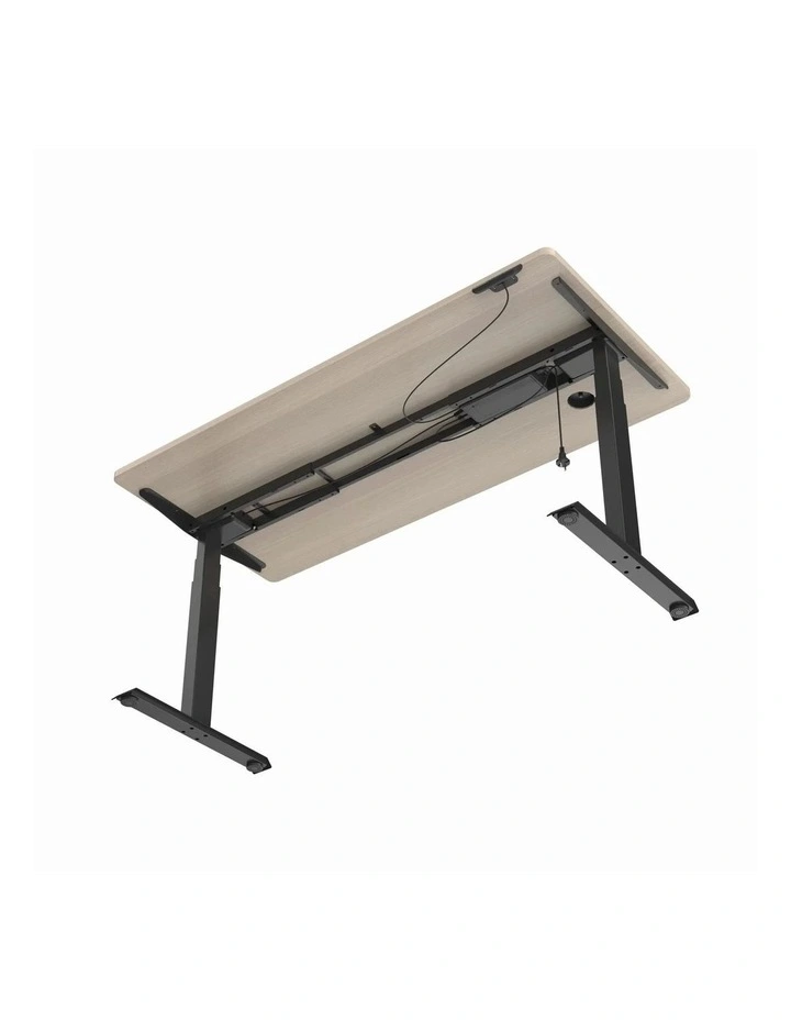 MARLO Single Workstation with Lift 1.6M - Oak & Black image 5