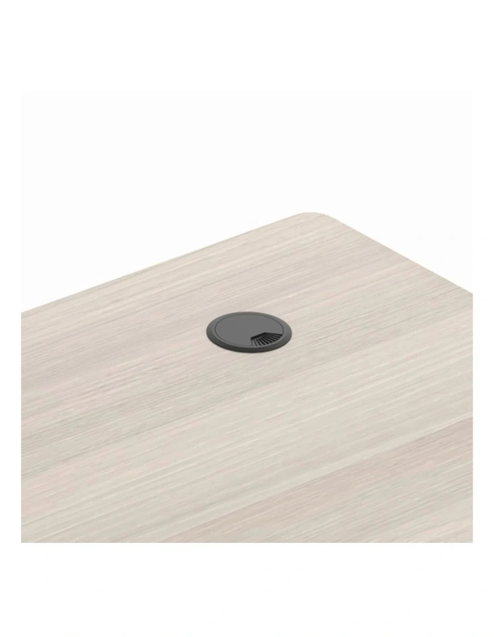 MARLO Single Workstation with Lift 1.6M - Oak & Black image 7