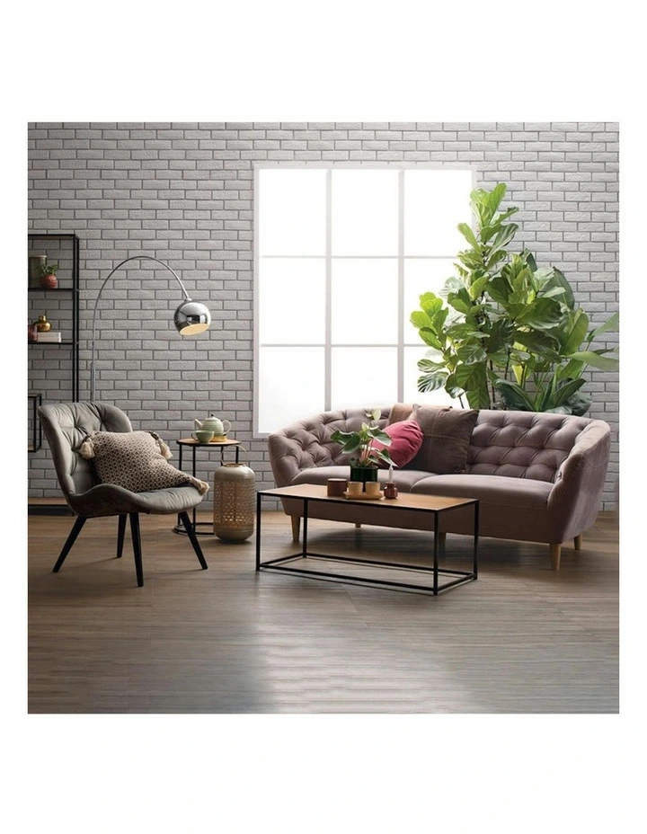 BRADFORD Coffee Table 100cm - Natural & Black image 2