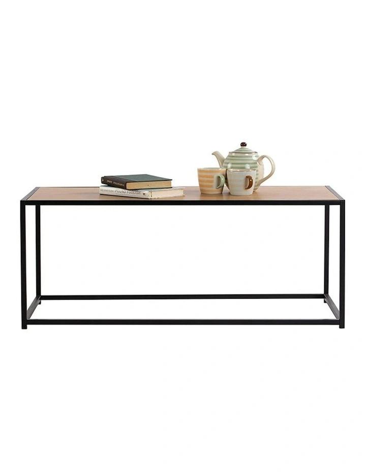 BRADFORD Coffee Table 100cm - Natural & Black image 3