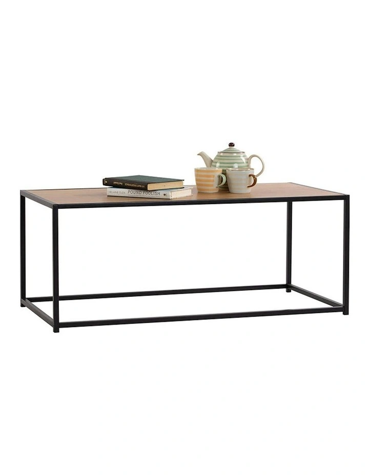 BRADFORD Coffee Table 100cm - Natural & Black image 5