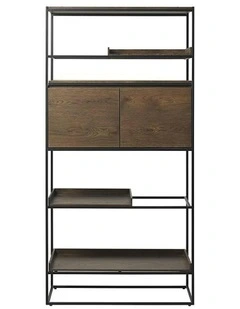 RIVOLI Display Unit 1.8M - Smoked Oak & Black