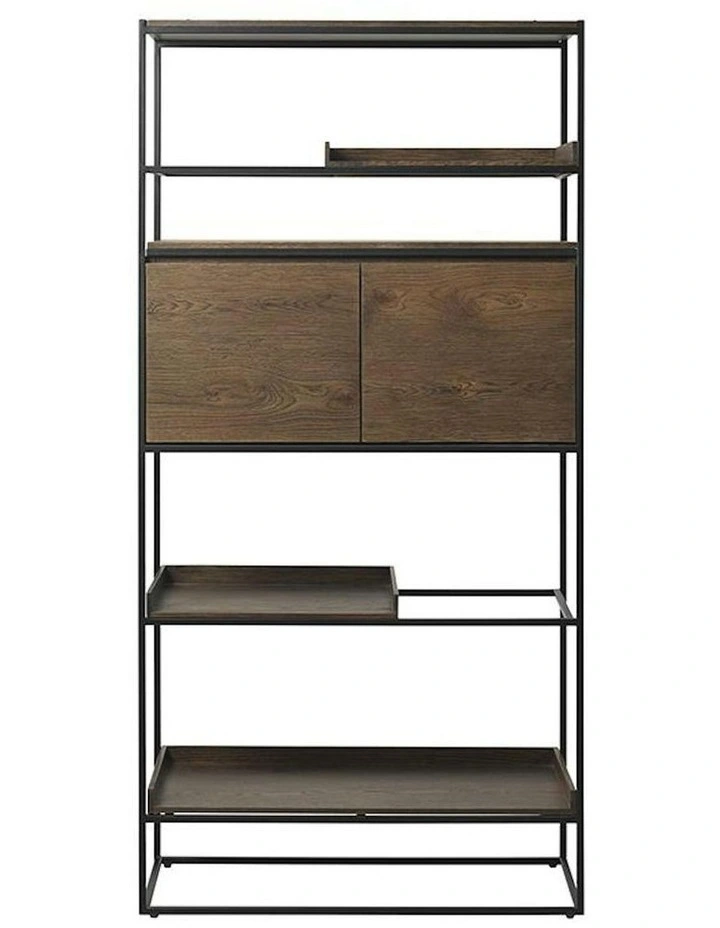 RIVOLI Display Unit 1.8M - Smoked Oak & Black image 1