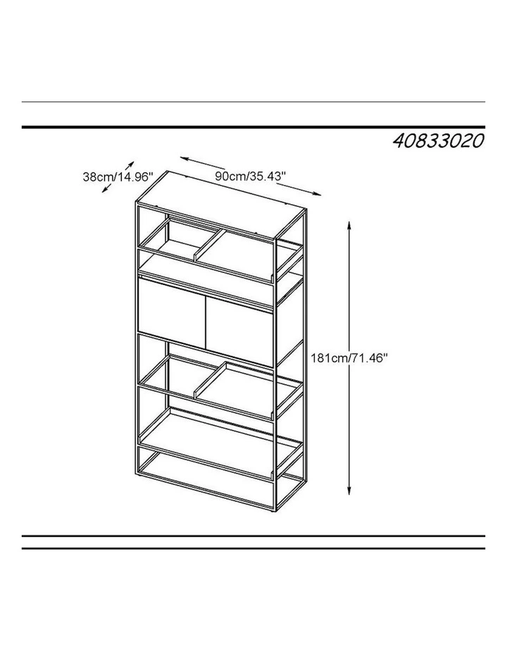 RIVOLI Display Unit 1.8M - Smoked Oak & Black image 5