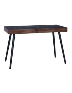 RETH Study Desk 120cm - Walnut & Black