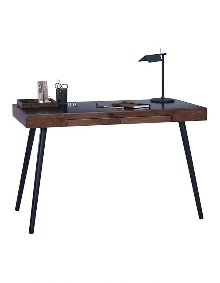 RETH Study Desk 120cm - Walnut & Black image 4