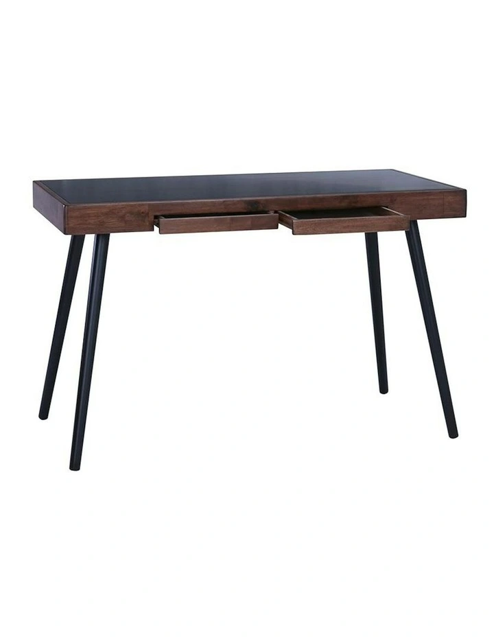 RETH Study Desk 120cm - Walnut & Black image 6