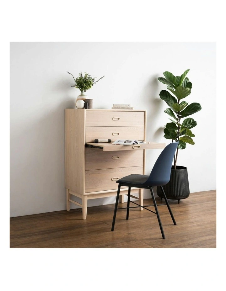 HAYTON Tall Sideboard 70cm - White Oak image 2