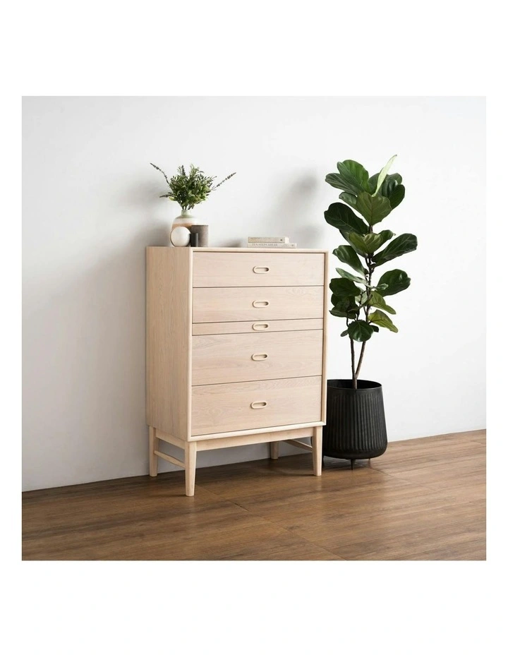 HAYTON Tall Sideboard 70cm - White Oak image 4