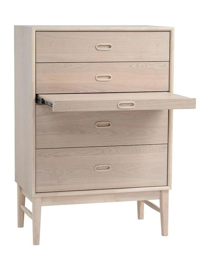 HAYTON Tall Sideboard 70cm - White Oak image 5
