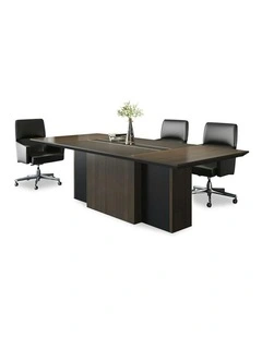 CARTER Boardroom Table  2.4M - Coffee & Grey