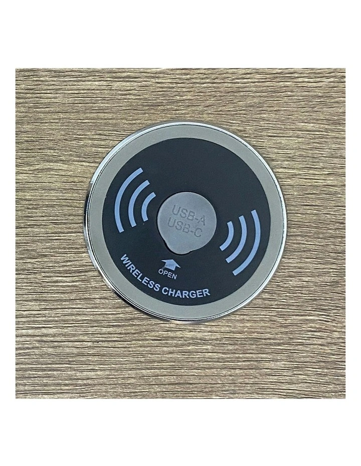 In Desk Wireless Charging and USB Cable Cubby Management Dock image 5