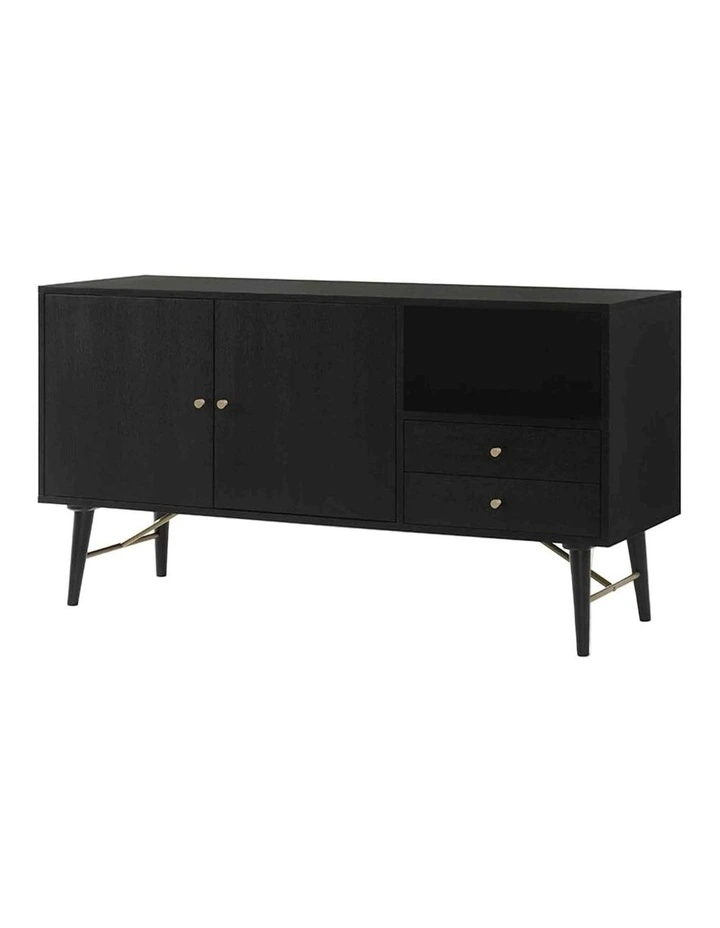 RANIA Sideboard Buffet 160cm - Black Ash image 1