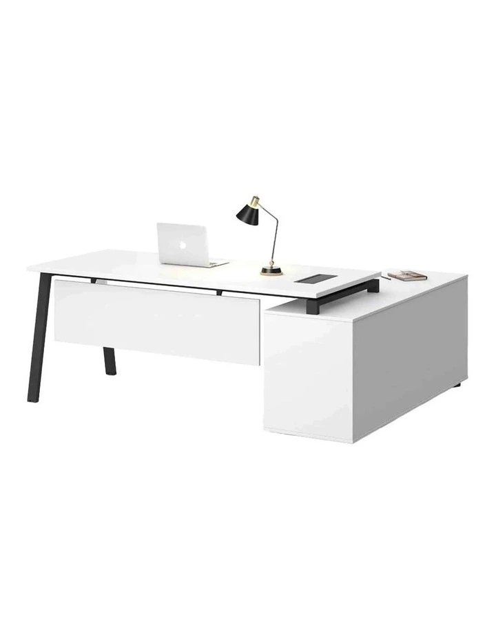 ASPEN Executive Desk Reversible 220-240cm - White & Black image 2