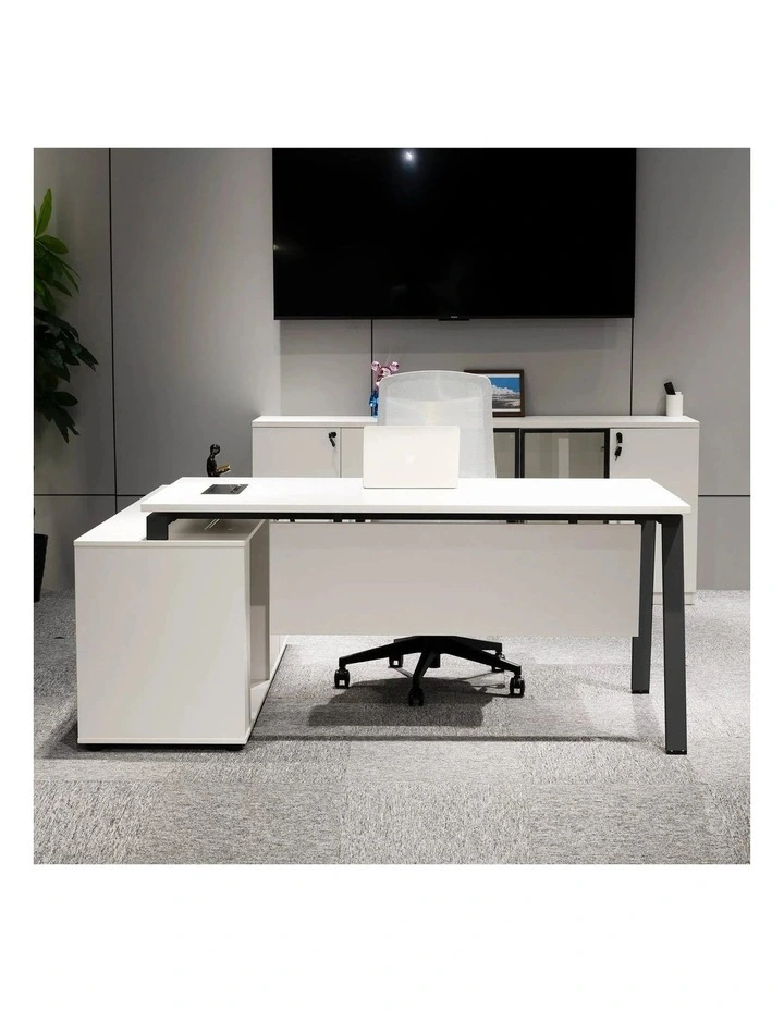 ASPEN Executive Desk Reversible 220-240cm - White & Black image 4