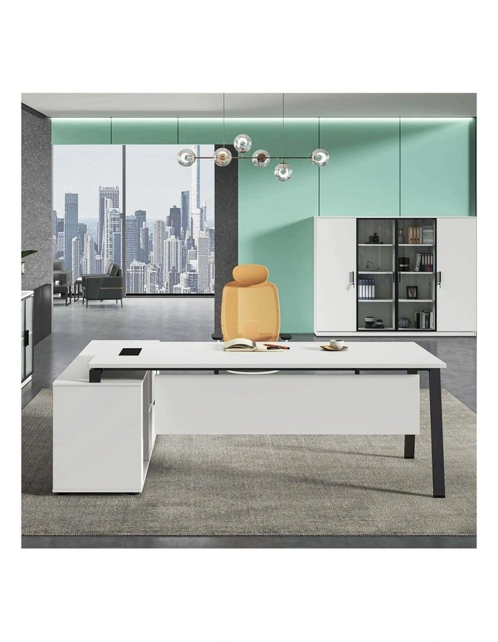 ASPEN Executive Desk Reversible 220-240cm - White & Black image 5