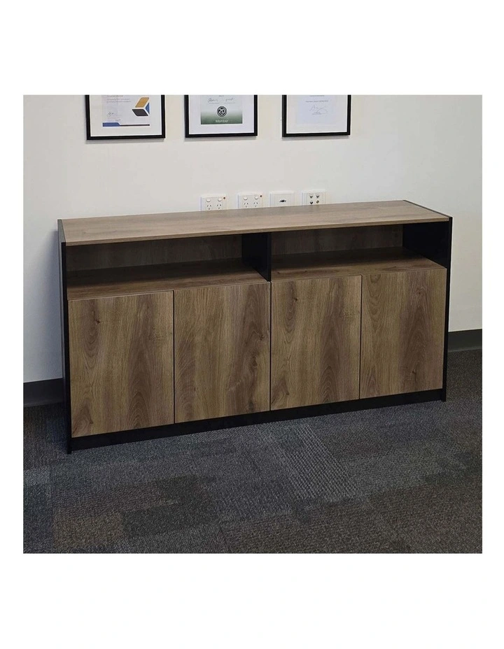 ARTO Credenza Cabinet 157cm - Warm Oak & Black image 2