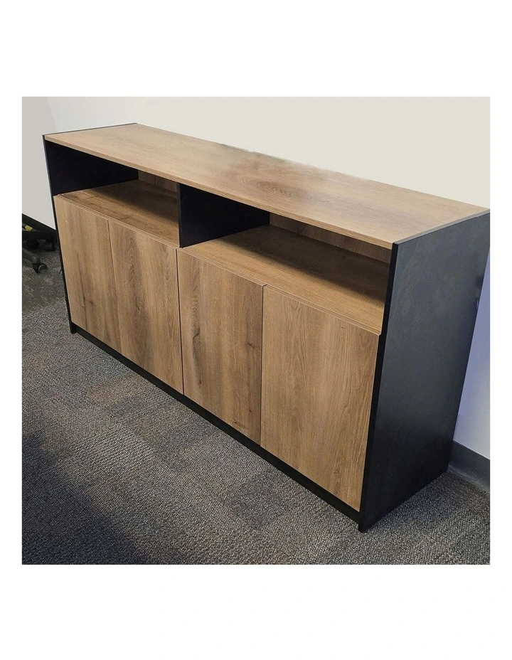 ARTO Credenza Cabinet 157cm - Warm Oak & Black image 3