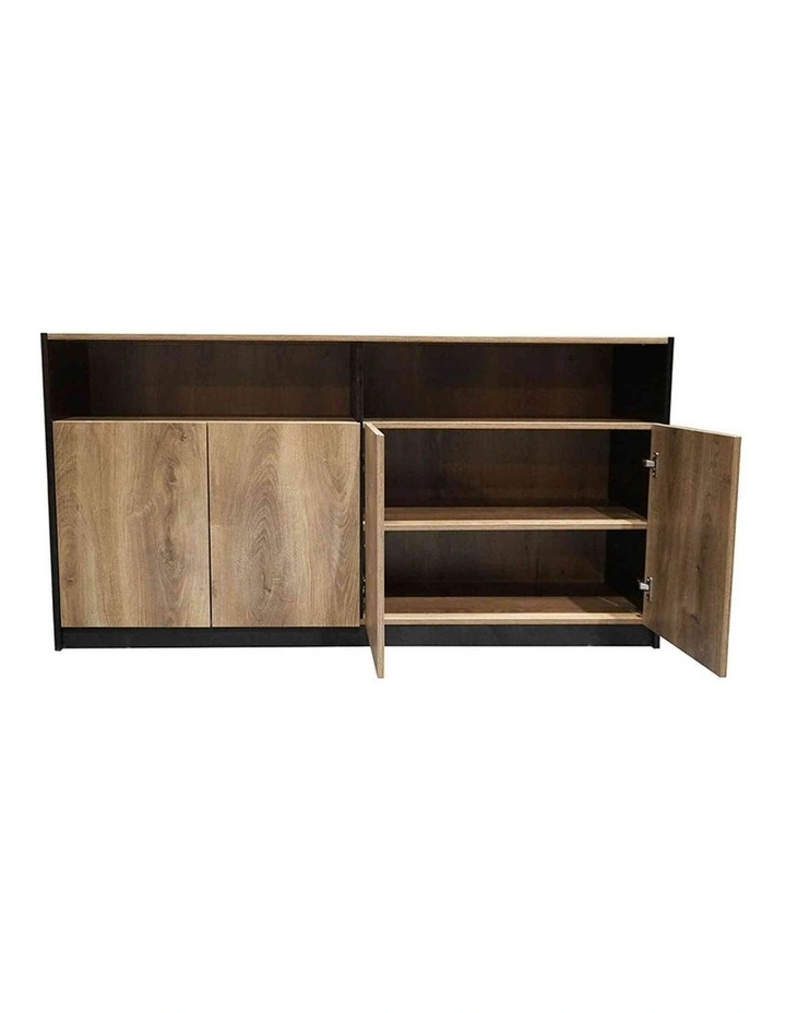 ARTO Credenza Cabinet 157cm - Warm Oak & Black image 4