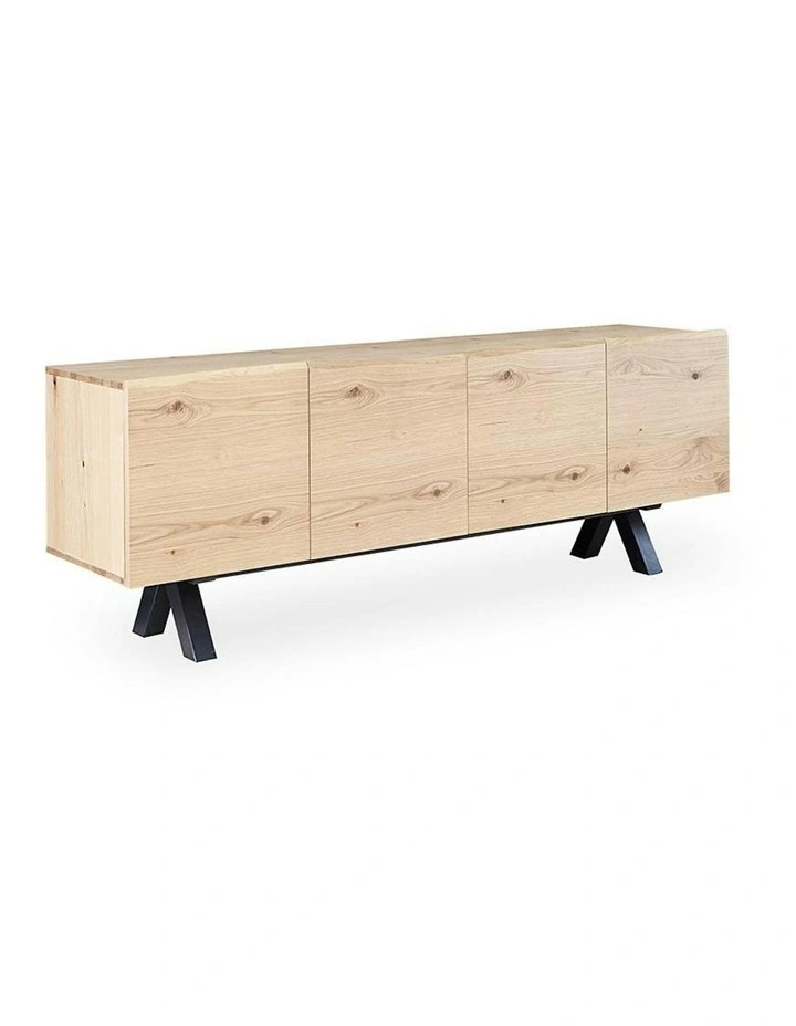 OLIVETO Sideboard Buffet 200cm - Brown & Black image 1