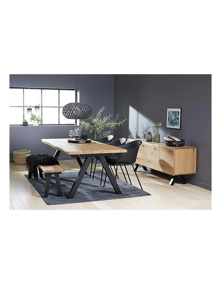 OLIVETO Sideboard Buffet 200cm - Brown & Black image 5