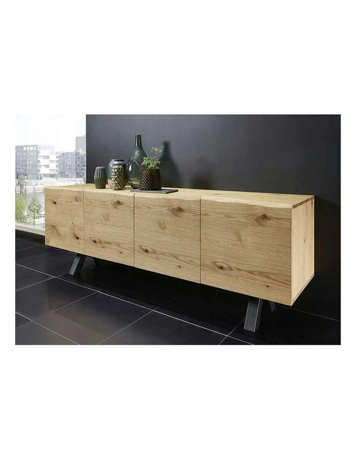 OLIVETO Sideboard Buffet 200cm - Brown & Black image 6