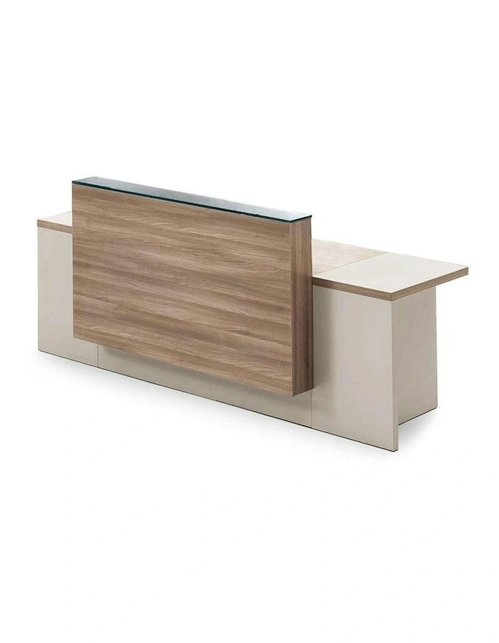 CONELLI Reception Desk  2.4M - Light Walnut image 1